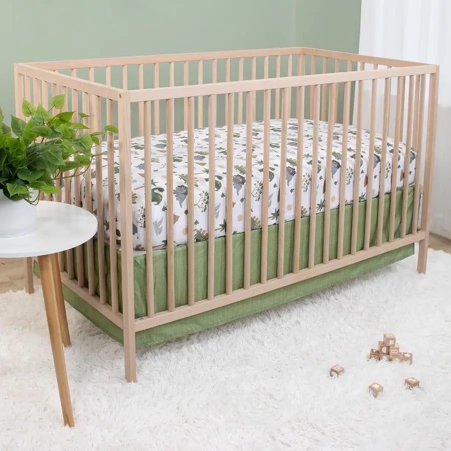 3 Piece Baby Crib Bedding Set for Boys Newborn, Infant amp Toddler Nursery Bed Set Decor with Fitted Crib Sheet, Dust Ruffle Com