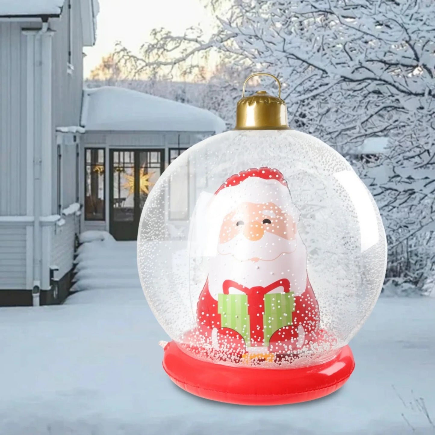Giant glowing inflatable Christmas ball - outdoor Christmas decoration with remote control, suitable for home, office, and theme