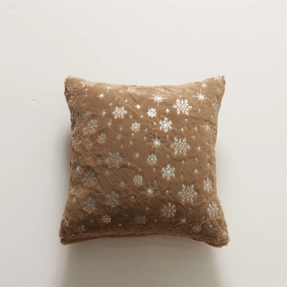 Christmas Throw Pillow Plush Cushion/ Pillow Cover for Sofa Living Room 18*18 Decoration Nordic Pillowcases Home/ Bedroom Decor