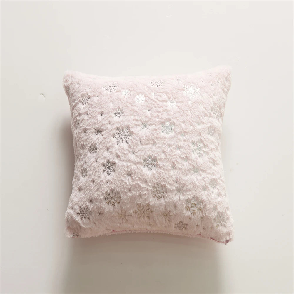 Christmas Throw Pillow Plush Cushion/ Pillow Cover for Sofa Living Room 18*18 Decoration Nordic Pillowcases Home/ Bedroom Decor