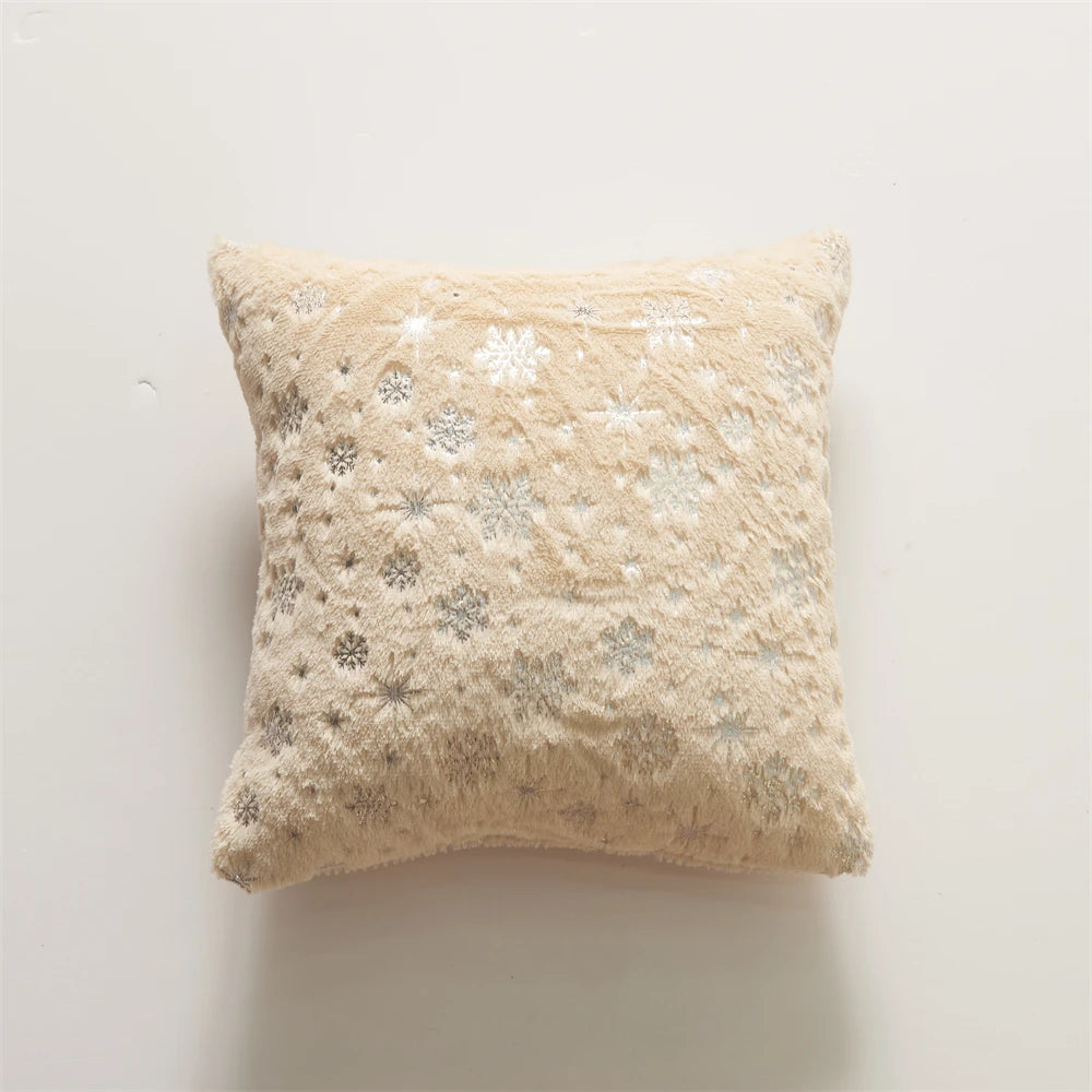 Christmas Throw Pillow Plush Cushion/ Pillow Cover for Sofa Living Room 18*18 Decoration Nordic Pillowcases Home/ Bedroom Decor