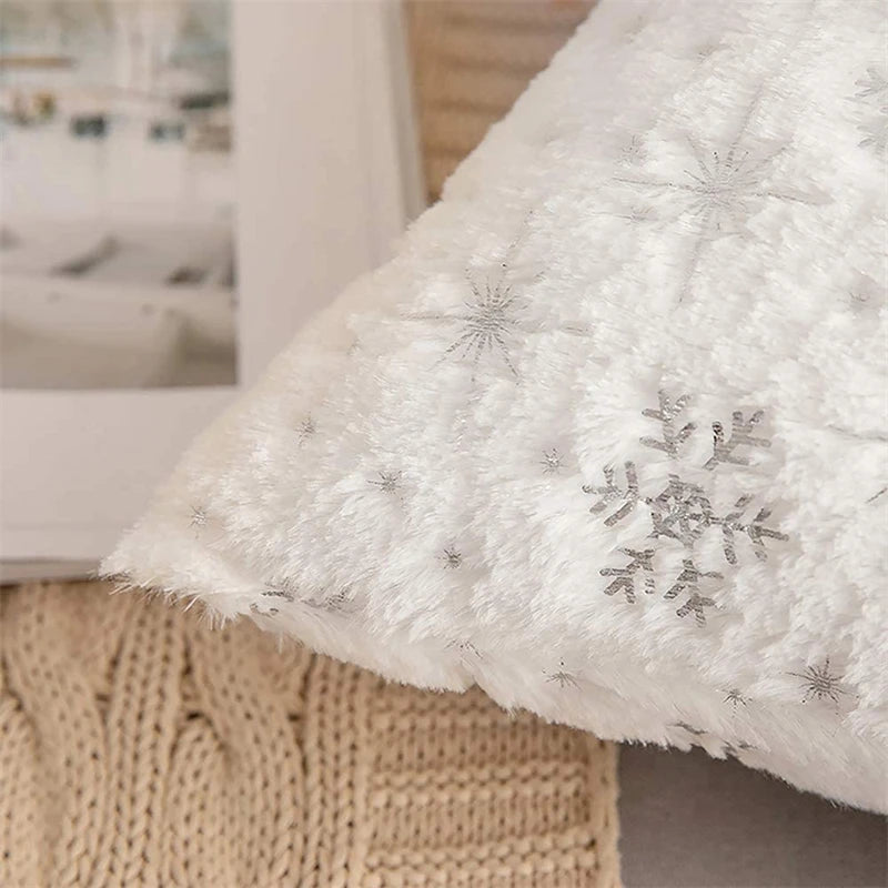 Christmas Throw Pillow Plush Cushion/ Pillow Cover for Sofa Living Room 18*18 Decoration Nordic Pillowcases Home/ Bedroom Decor