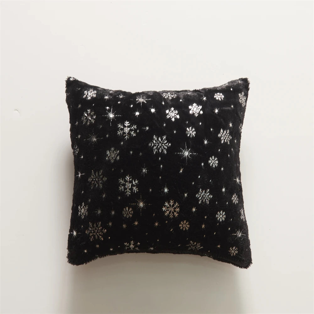 Christmas Throw Pillow Plush Cushion/ Pillow Cover for Sofa Living Room 18*18 Decoration Nordic Pillowcases Home/ Bedroom Decor