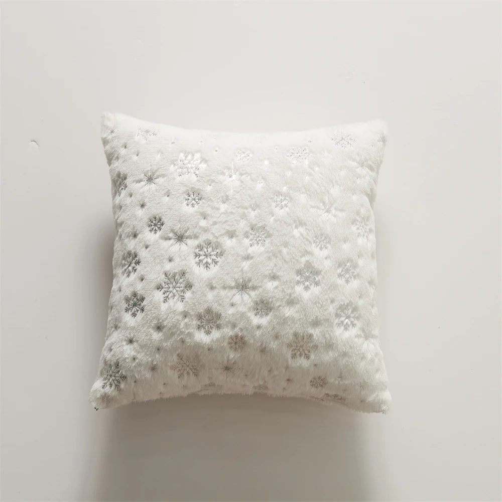Christmas Throw Pillow Plush Cushion/ Pillow Cover for Sofa Living Room 18*18 Decoration Nordic Pillowcases Home/ Bedroom Decor