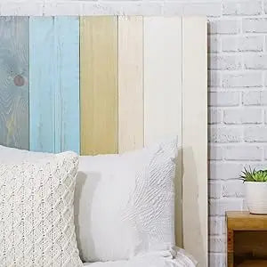 Solid Wood Headboard Queen Size Farmhouse with Smooth Natural Wood Grain, Handcrafted Wall-Mounted Panel Head Board, Adjustable