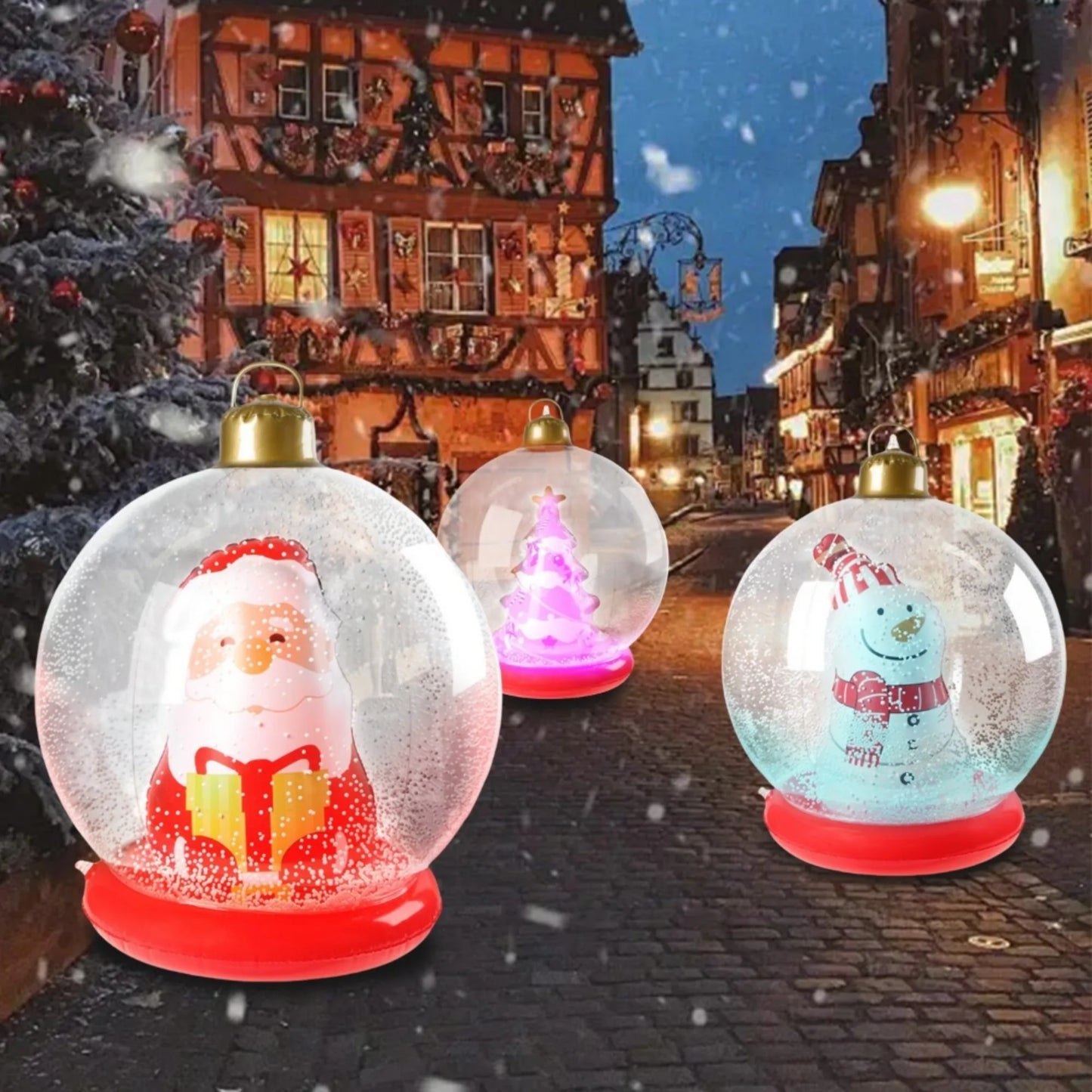Giant glowing inflatable Christmas ball - outdoor Christmas decoration with remote control, suitable for home, office, and theme