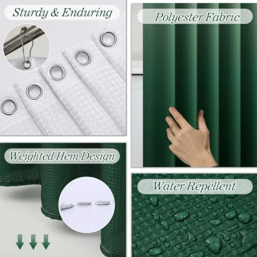 Bathroom Sets with Shower Curtain and Rugs 27PC Bathroom Accessory Set Green Bathroom Set Green and Gold Bathroom Accessories S