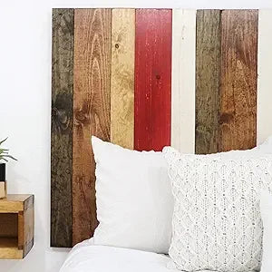 Solid Wood Headboard Queen Size Farmhouse with Smooth Natural Wood Grain, Handcrafted Wall-Mounted Panel Head Board, Adjustable
