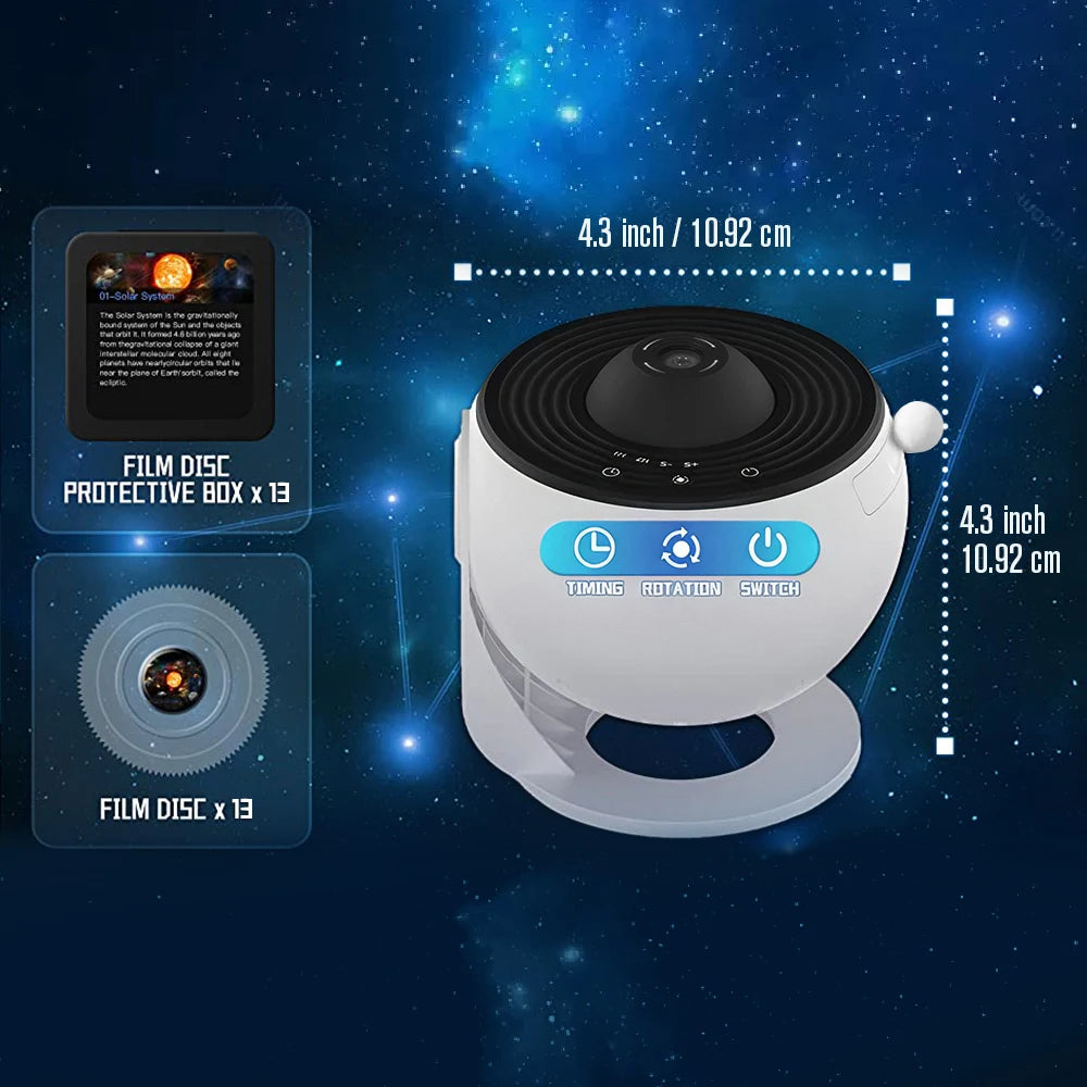 Mexllex 2025 HD Image Planetarium Galaxy Starry Projector Pro Version Larger LED Light, 360° Rotation with Speed Change for Room