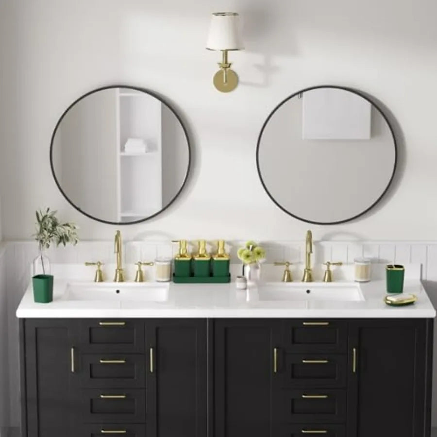 Bathroom Sets with Shower Curtain and Rugs 27PC Bathroom Accessory Set Green Bathroom Set Green and Gold Bathroom Accessories S