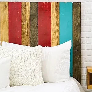 Solid Wood Headboard Queen Size Farmhouse with Smooth Natural Wood Grain, Handcrafted Wall-Mounted Panel Head Board, Adjustable