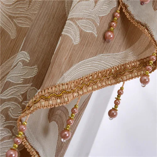 LEEJOOM High Quality European Style Jacquard Curtain Short Curtain Drapes Living Room Bedroom Valance Home Decoration 1PC