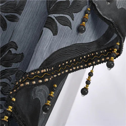 LEEJOOM High Quality European Style Jacquard Curtain Short Curtain Drapes Living Room Bedroom Valance Home Decoration 1PC