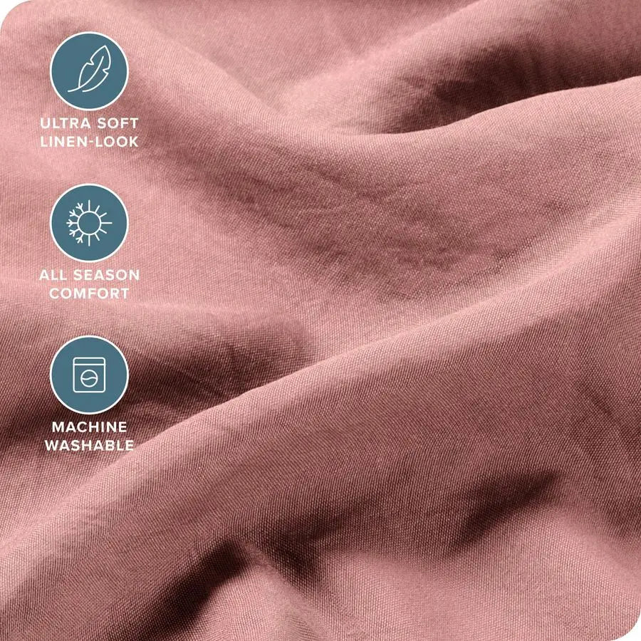 Queen Sheet Set Luxury 1800 UltraSoft Stonewashed Microfiber Double Brushed Deep Pockets Easy Fit Breathable Bedding Sheet Sets