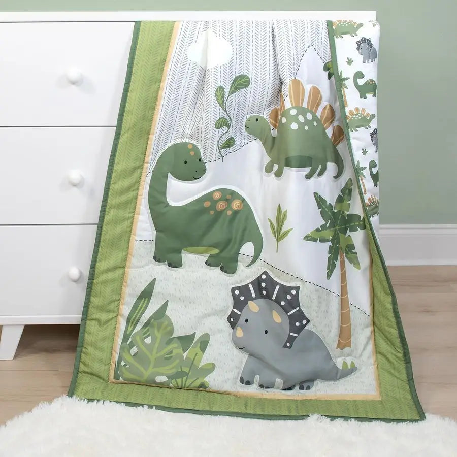 3 Piece Baby Crib Bedding Set for Boys Newborn, Infant amp Toddler Nursery Bed Set Decor with Fitted Crib Sheet, Dust Ruffle Com