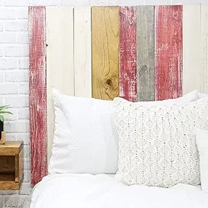 Solid Wood Headboard Queen Size Farmhouse with Smooth Natural Wood Grain, Handcrafted Wall-Mounted Panel Head Board, Adjustable