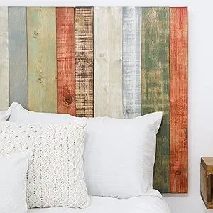 Solid Wood Headboard Queen Size Farmhouse with Smooth Natural Wood Grain, Handcrafted Wall-Mounted Panel Head Board, Adjustable