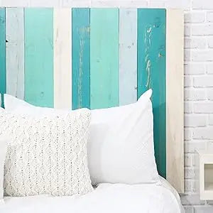 Solid Wood Headboard Queen Size Farmhouse with Smooth Natural Wood Grain, Handcrafted Wall-Mounted Panel Head Board, Adjustable