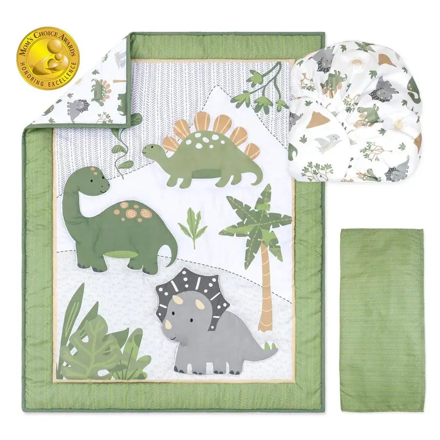 3 Piece Baby Crib Bedding Set for Boys Newborn, Infant amp Toddler Nursery Bed Set Decor with Fitted Crib Sheet, Dust Ruffle Com