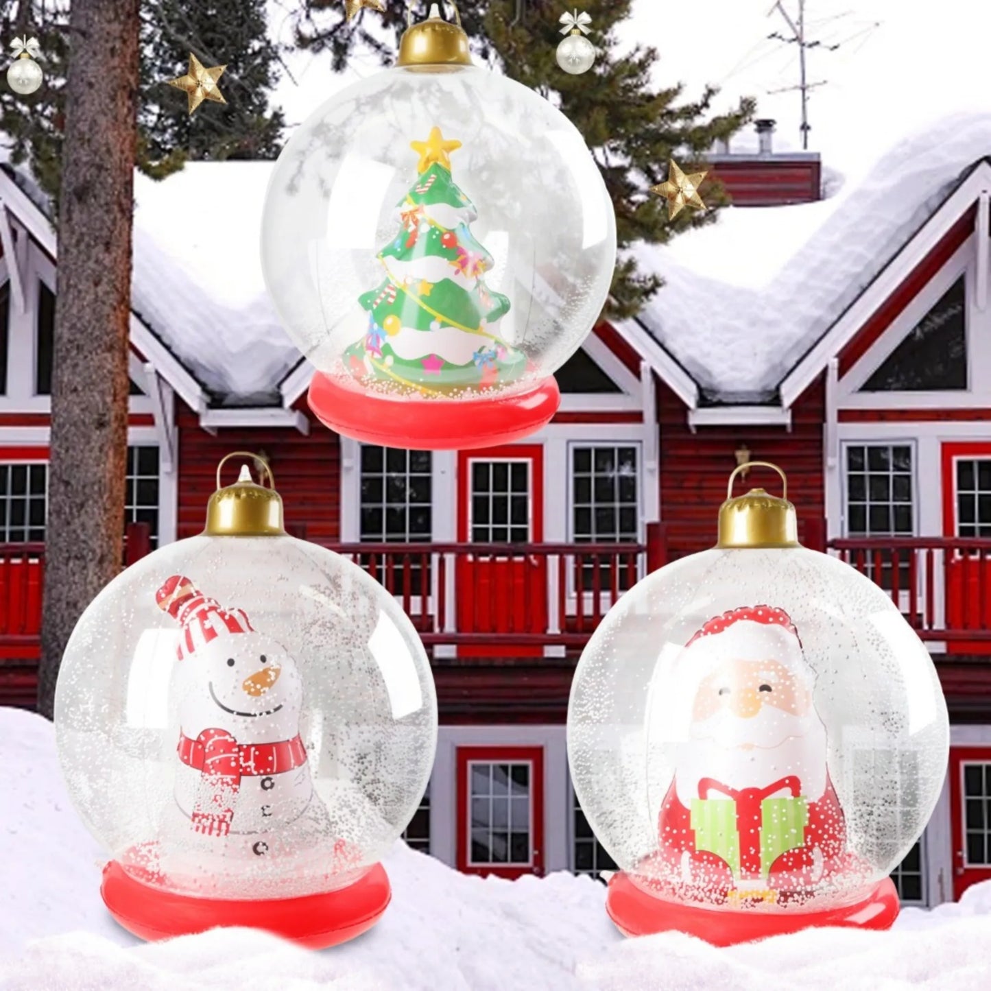 Giant glowing inflatable Christmas ball - outdoor Christmas decoration with remote control, suitable for home, office, and theme