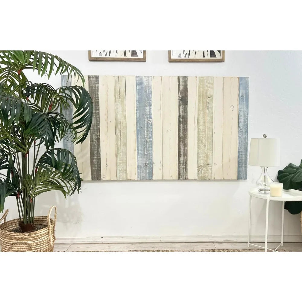 Solid Wood Headboard Queen Size Farmhouse with Smooth Natural Wood Grain, Handcrafted Wall-Mounted Panel Head Board, Adjustable