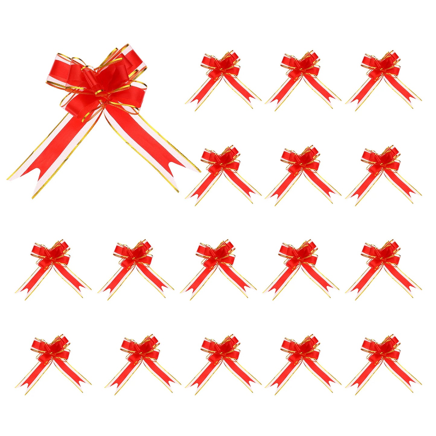 50pcs Pull Bows 5.9 Inch Wide Large Ribbon Gift Bows for Gift Wrapping Gift Baskets Decor Birthday Florist Packaging