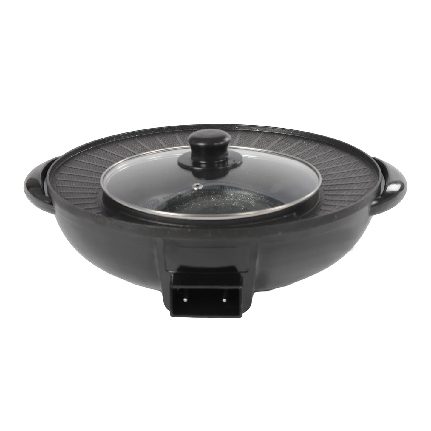 Circular Edition Hotpot Grill Combo Indoor BBQ Electric Hot Pot  Portable Smokeless Grill Temp Control Easy Clean For Home Party