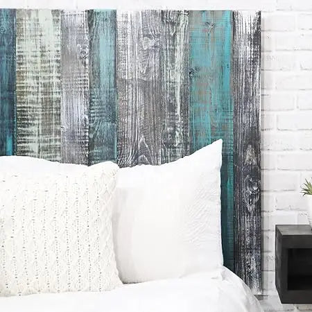 Solid Wood Headboard Queen Size Farmhouse with Smooth Natural Wood Grain, Handcrafted Wall-Mounted Panel Head Board, Adjustable
