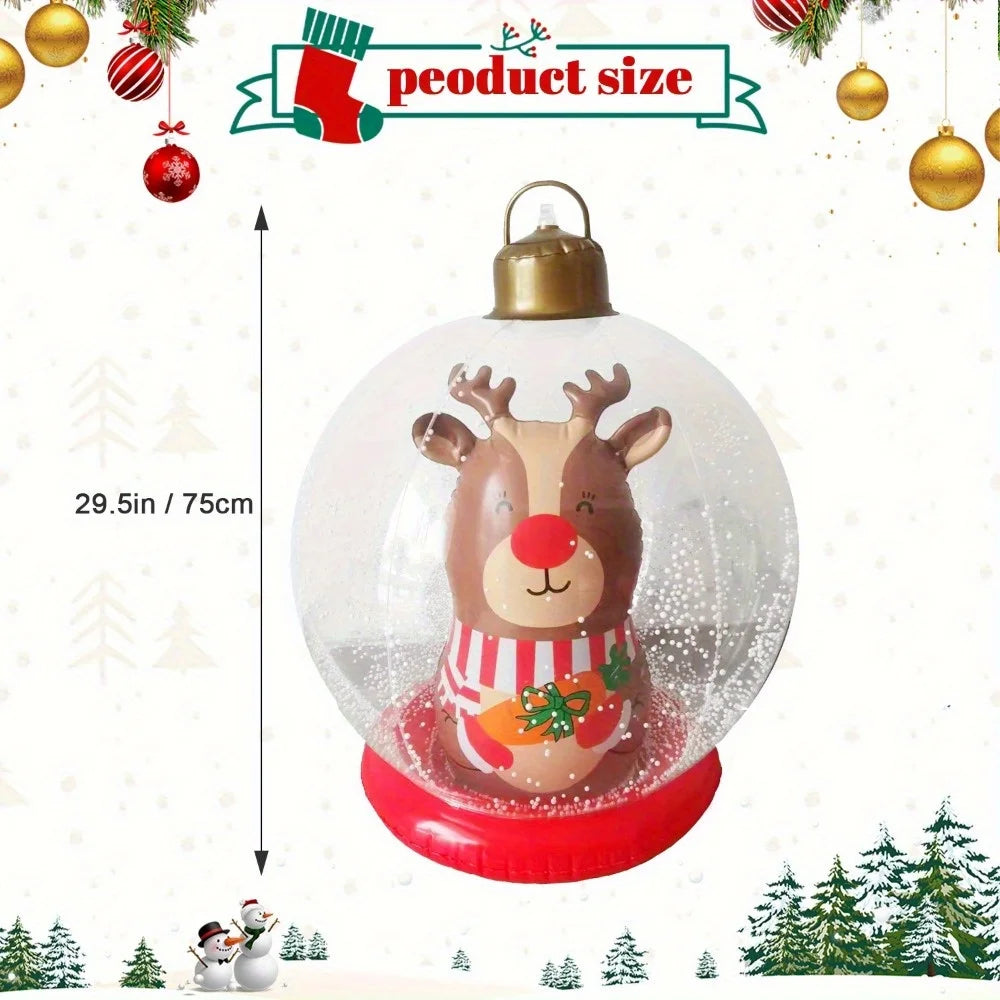 Giant glowing inflatable Christmas ball - outdoor Christmas decoration with remote control, suitable for home, office, and theme