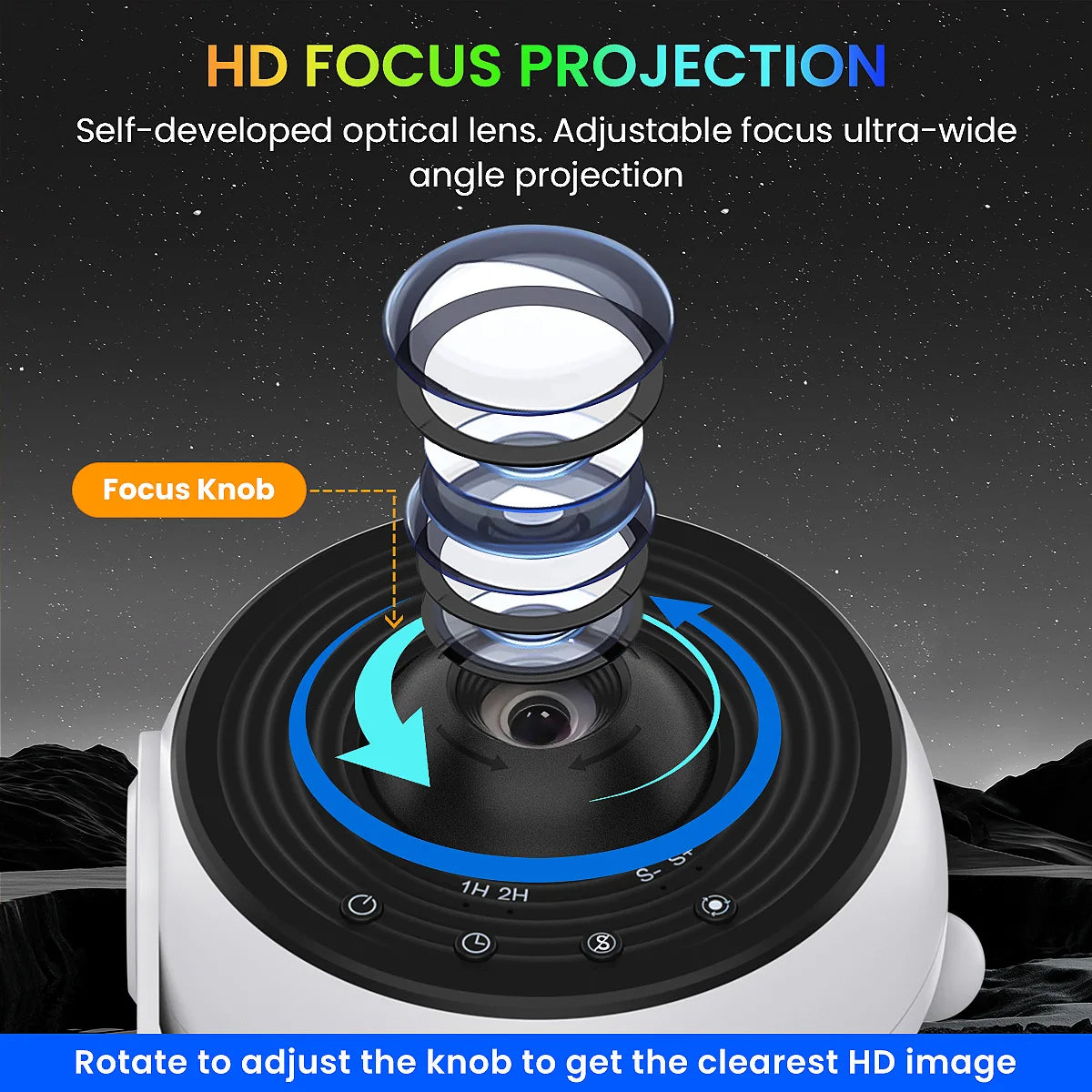 Mexllex 2025 HD Image Planetarium Galaxy Starry Projector Pro Version Larger LED Light, 360° Rotation with Speed Change for Room