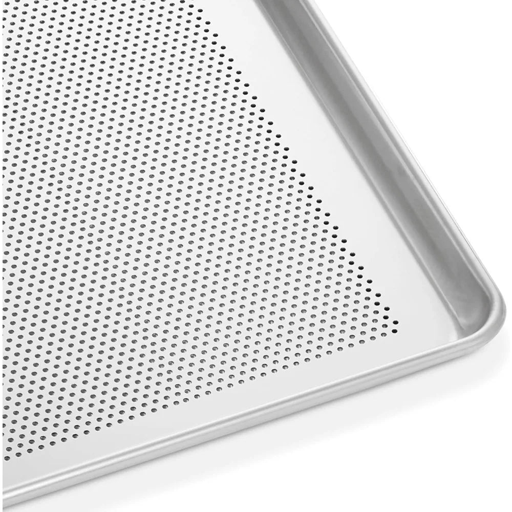 GRIDMANN 13 x 18 Commercial Grade Perforated Aluminum Baking Sheet Pan, Half Size Baking Tray - 6 Pans