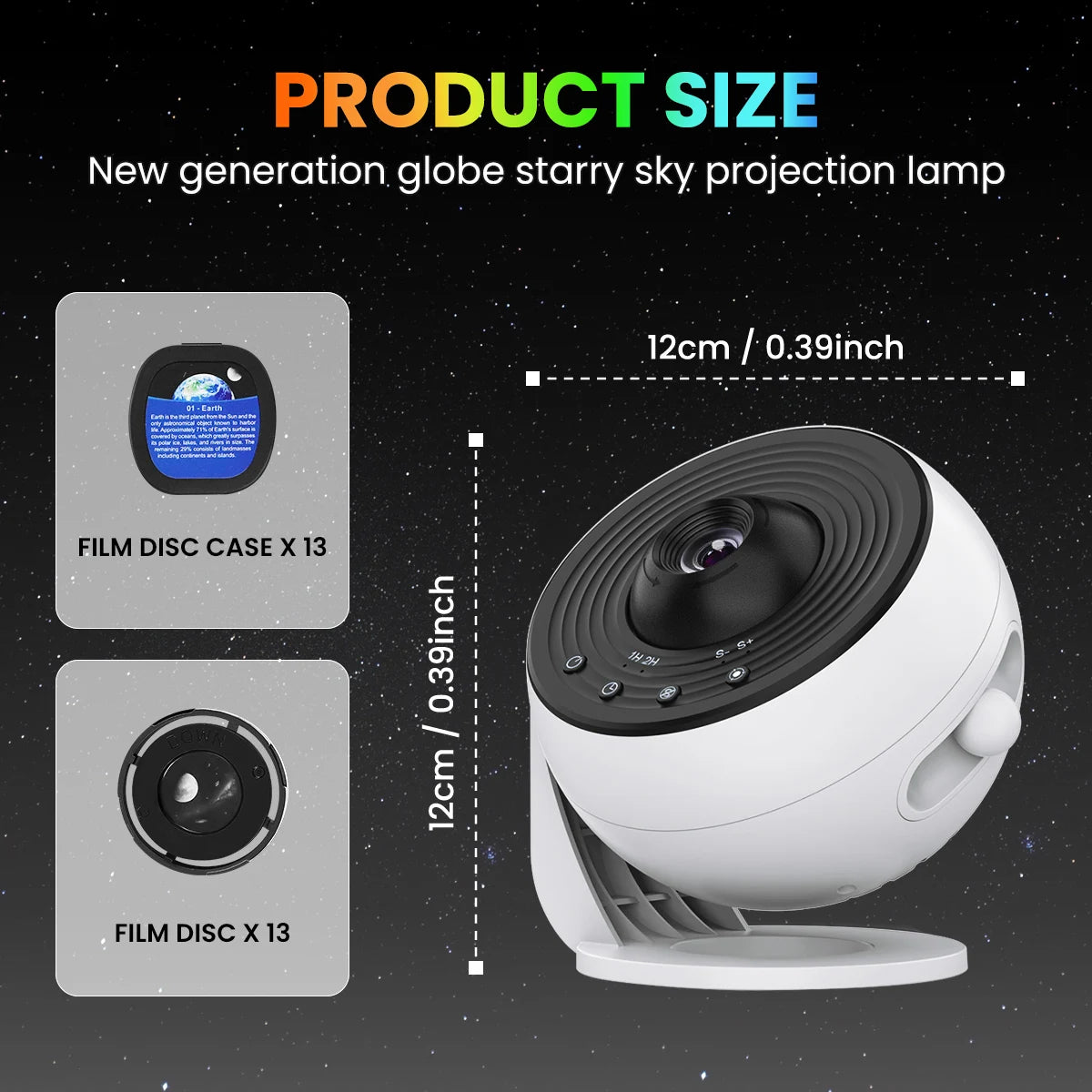 Mexllex 2025 HD Image Planetarium Galaxy Starry Projector Pro Version Larger LED Light, 360° Rotation with Speed Change for Room